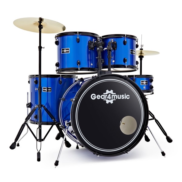 BDK-1 Full Size Starter Drum Kit by Gear4music, Blue