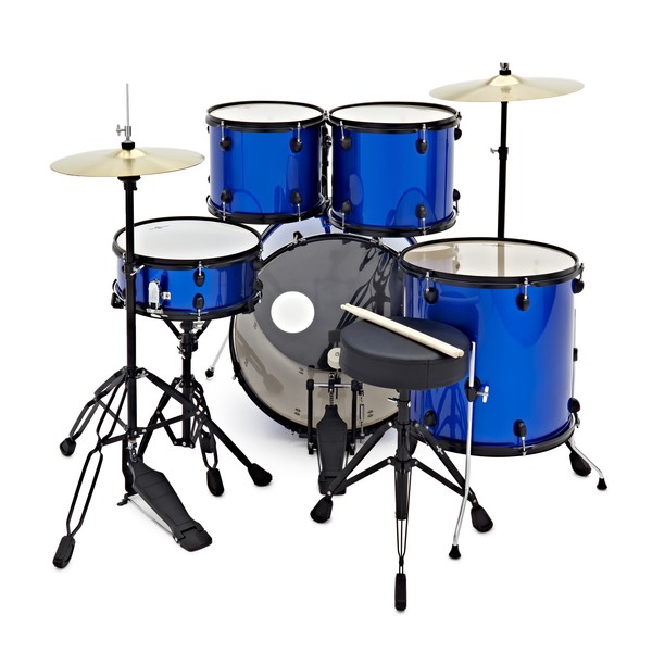 BDK-1 Full Size Starter Drum Kit by Gear4music, Blue