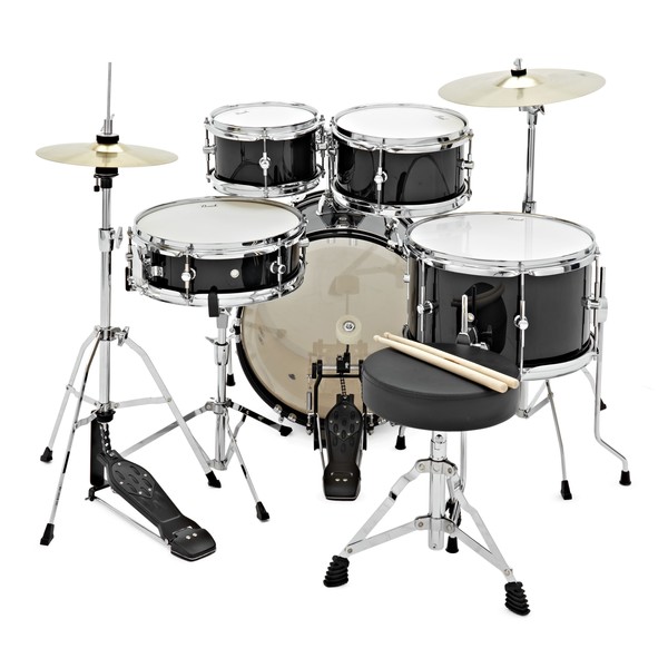 Pearl Roadshow Junior 5pc Complete Drum Kit, Jet Black