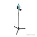 Gravity Height-adjustable Disinfectant Stand Tripod, Black, Stand Front Angled Right