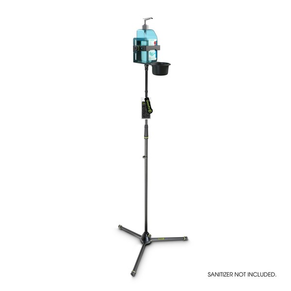 Gravity Height-adjustable disinfectant Stand tripod, Black, Front