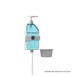 Gravity Height-Adjustable Disinfectant Stand with Round Base, White, Side