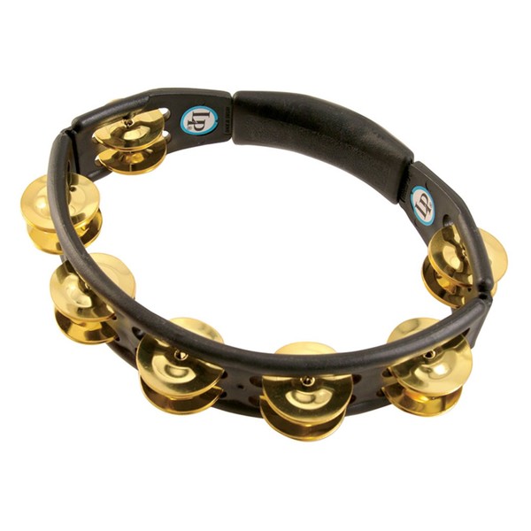 LP Black Cyclops Handheld Tambourine, Brass Jingles