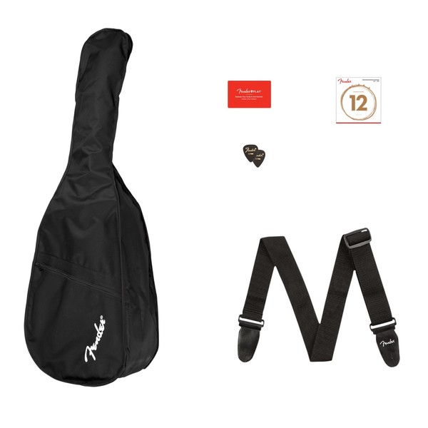 Fender FA-115 Dreadnought Pack, Natural, Walnut Fingerboard - Fender Accessories - Included
