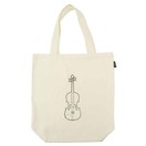 Violin Shopping Bag, Cream