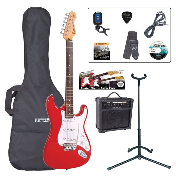 Encore E6 Electric Guitar Outfit, Red - main