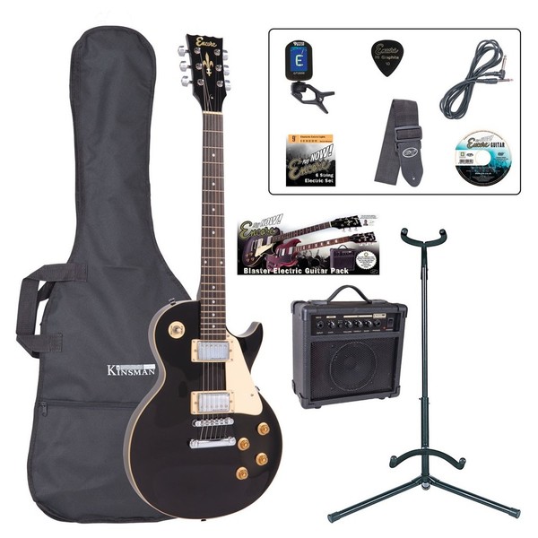 Encore E99 Electric Guitar Outfit, Black - main