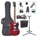 Encore E69 Electric Guitar Outfit, Cherry Red - main