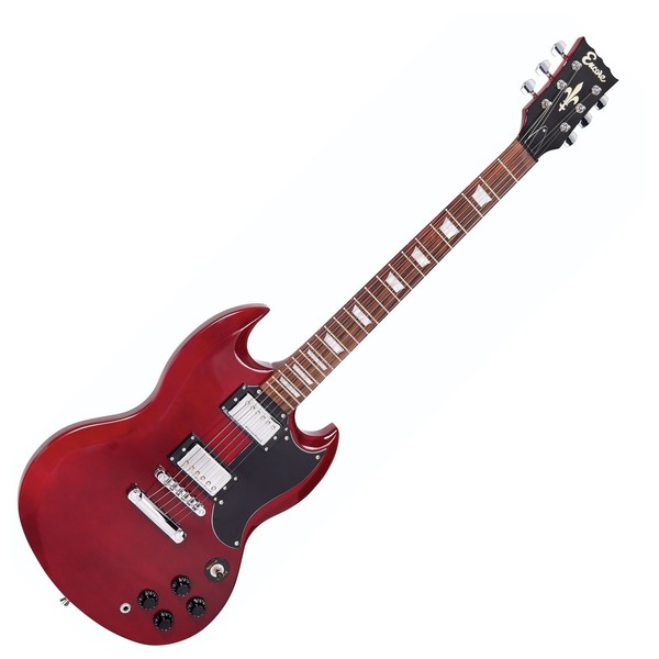 Encore E69 Electric Guitar, Cherry Red - main