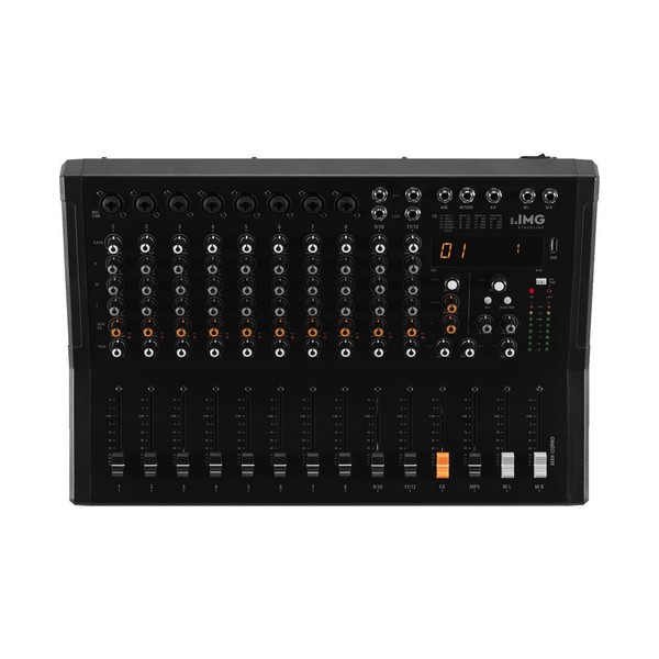 IMG Stageline MXR-80PRO 8-channel mixer with DSP, MP3 & Bluetooth, Top