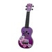 Mahalo Designer Ukulele, Hibiscus Purple - side