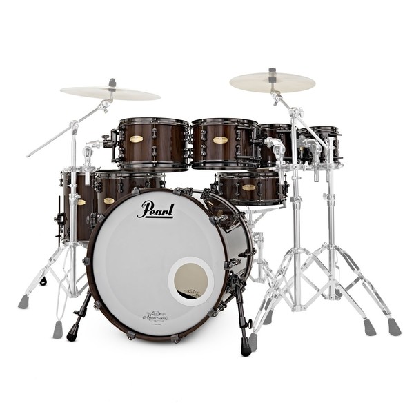 Pearl Masterworks 22'' 8pc Shell Pack, Black Mist Over Zebrawood