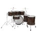 Pearl Masterworks 22'' 8pc Shell Pack, Black Mist Over Zebrawood