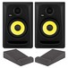 KRK RP5 Classic Studio Monitor, Pair with Isolation Pads - Full Bundle