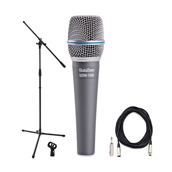 SubZero Beta Dynamic Instrument Mic with Cable and Mic Stand