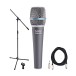 SubZero Beta Dynamic Instrument Mic with Cable and Mic Stand