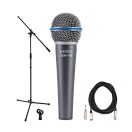 SubZero SZM-11B Dynamic Vocal Microphone, Stand Pack