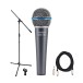 SubZero Beta Dynamic Vocal Microphone with Cable and Mic Stand