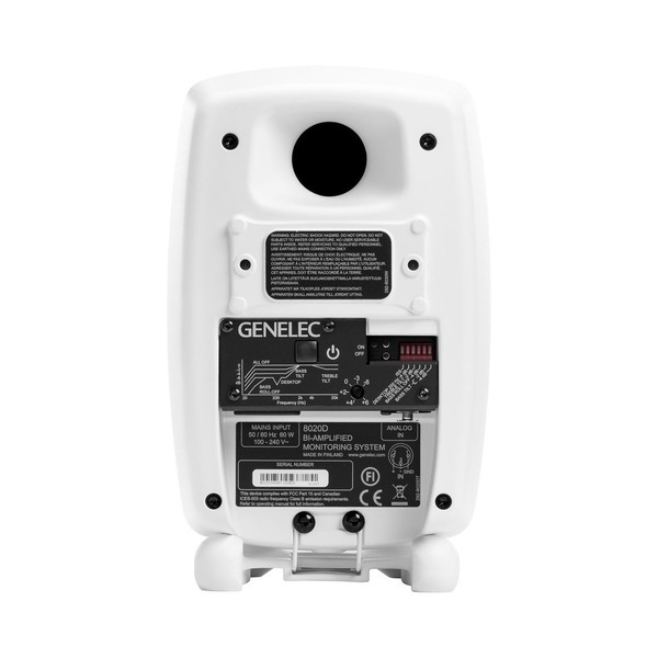Genelec 8020D Compact 2-way Active Monitor (White) - Back
