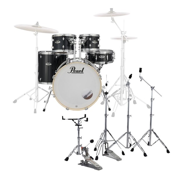 Pearl EXL 22'' Fusion 5pc Drum Kit, Black Smoke