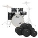 Pearl EXL 22'' Fusion 5pc Shell Pack w/Bag Set, Black Smoke