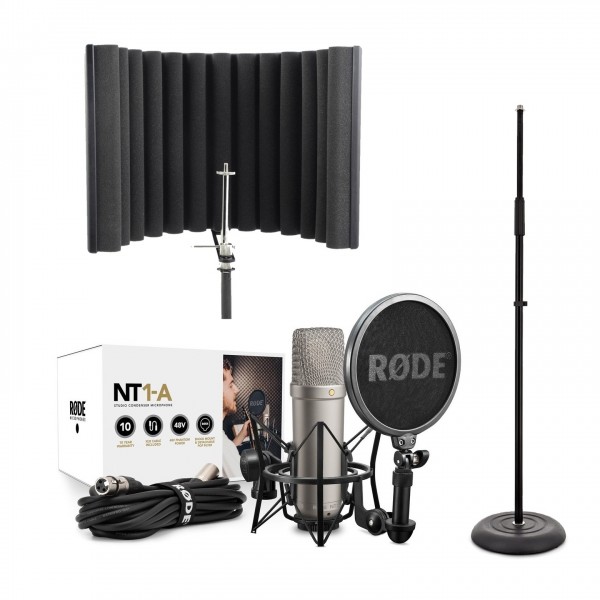 Rode NT1-A Vocal Recording Pack With sE RF-X Reflexion Filter, Stand - Full Package