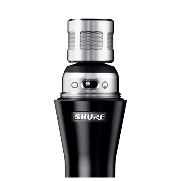 Shure KSM9HS Subcardioid & Hypercardioid Condenser Mic, Black - Polarity Switch Closeup