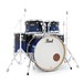 Pearl EXL 22'' Fusion 5pc Drum Kit Deluxe Package, Sea Blue Fade - Kit