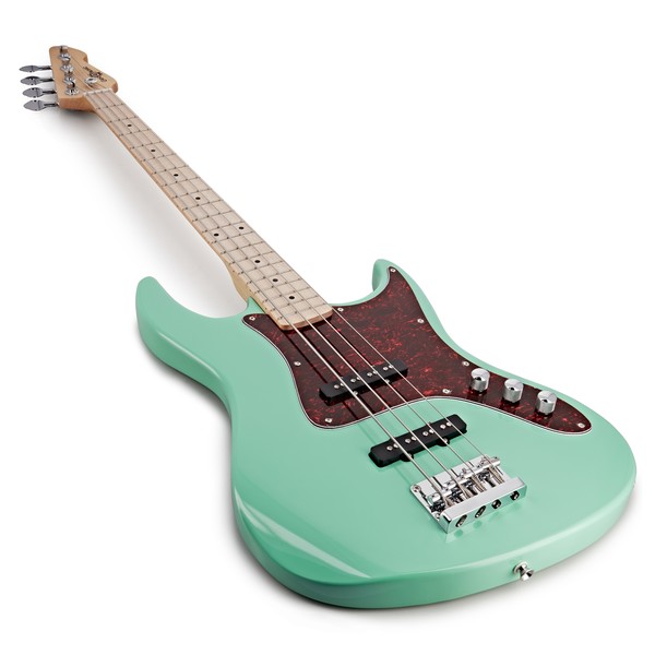 LA II Bass Guitar by Gear4music, Seafoam Green
