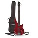 3/4 Chicago Bass Guitar by Gear4music, Trans Red