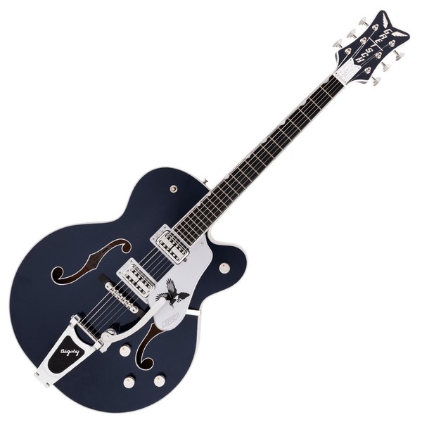 Gretsch G6136T-RR Rich Robinson Falcon w/ Bigsby, Raven’s Breast Blue - Front View