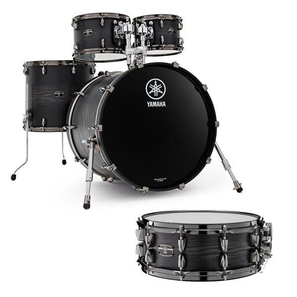 Yamaha Live Custom Hybrid w/Free Matching Snare, Charcoal Sunburst