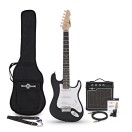 Guitarra El&eacute;trica LA 3/4 Preta, Pack com Amplificador de 10W e Acess&oacute;rios