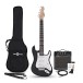 3/4 LA Electric Guitar Black, 10W Guitar Amp & Accessory Pack