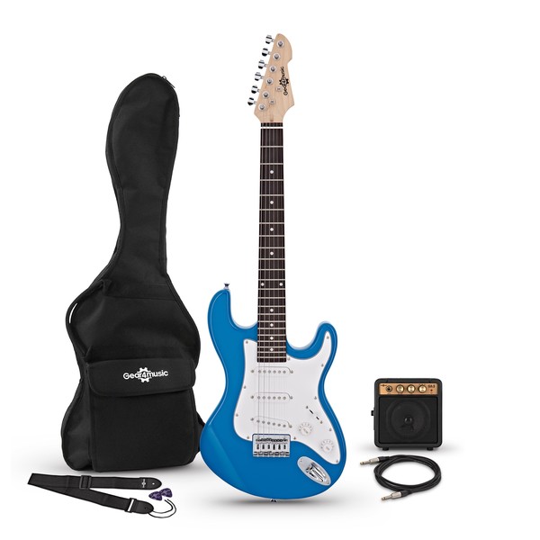 3/4 LA Electric Guitar + Miniamp, Blue