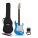 LA Guitarra Eléctrica 3/4 Azul, Set con Miniamplificador de Guitarra