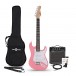 3/4 LA-E-Gitarre, Pink, im Paket mit Verstärker