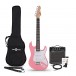 3/4-LA-E-Gitarre, Rosa, im Bundle mit 10-Watt-Gitarrenverstärker und Zubehör