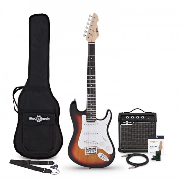 3/4 LA Electric Guitar Sunburst, 10W Guitar Amp & Accessory Pack