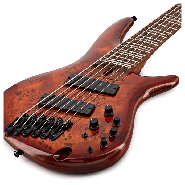Ibanez SRMS806 Multi Scale 6 String Bass, Brown Topaz Burst at