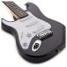 3/4 LA Left Handed Electric Guitar + Miniamp, Black