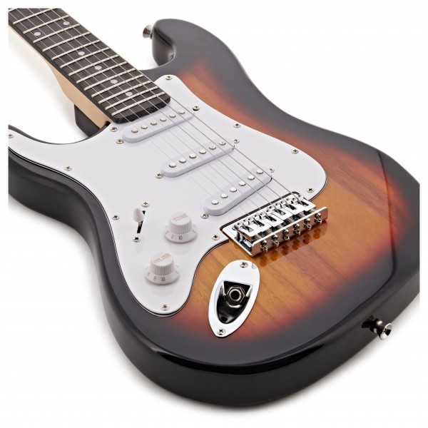 3/4 LA Left Handed Electric Guitar + Amp Pack, Sunburst