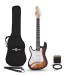 3/4 LA Left Handed Electric Guitar Sunburst, Mini Guitar Amp Pack