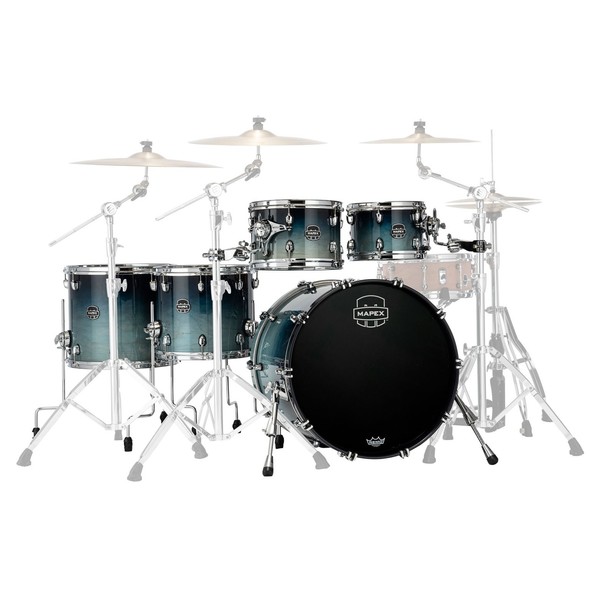 Mapex Saturn 22" 5pc Short Stack Shell Pack, Teal Blue Fade