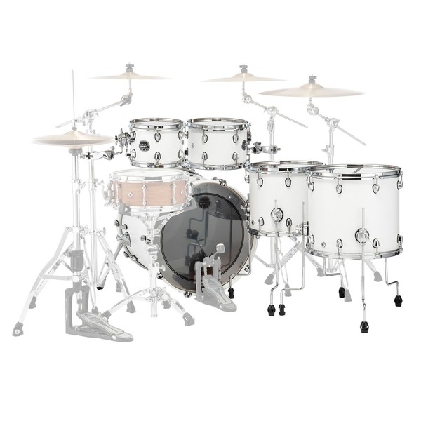 Mapex Saturn 22" 5pc Short Stack Shell Pack, Satin White - Back