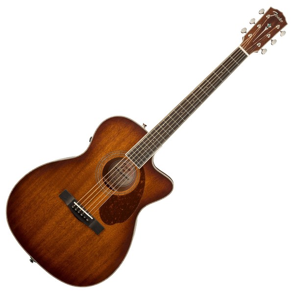 Fender PM-3CE Triple-O Electro Acoustic, Aged Cognac Burst - Front View