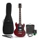 Brooklyn Select Electric Guitar Red, 10W Guitar Amp & Accessory Pack