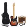 Knoxville Electric Guitar Sunburst, 15W Tweed Amp & Accessory Pack