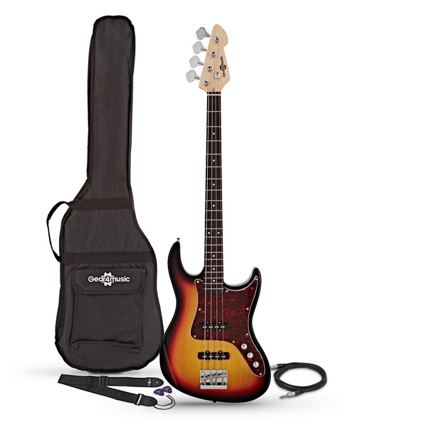 LA II Bass Guitar by Gear4music, Sunburst