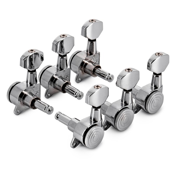 Guitarworks Locking Machine Heads, 3-a-Side, Chrome